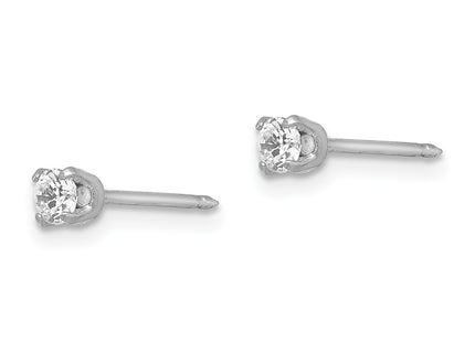 18k White Gold Earrings Style 257E - Classique Jewelry Inc.