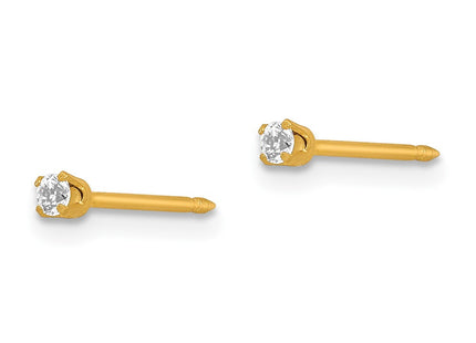 18k Yellow Gold Earrings Style 258E - Classique Jewelry Inc.