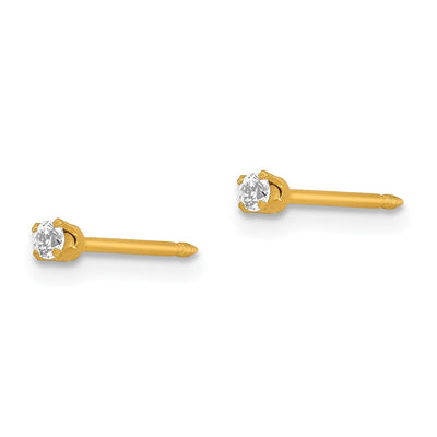 Inverness 18K CZ Post Earrings
