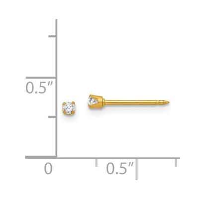 Inverness 18K CZ Post Earrings