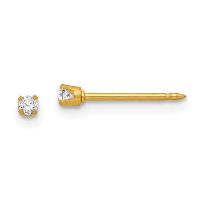 Inverness 18K CZ Post Earrings