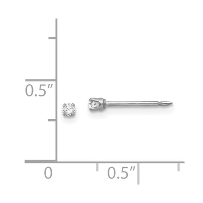 Inverness 18K White Gold CZ Earrings
