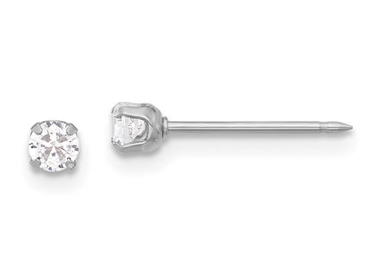 14k White Gold Earrings Style 285E - Classique Jewelry Inc.