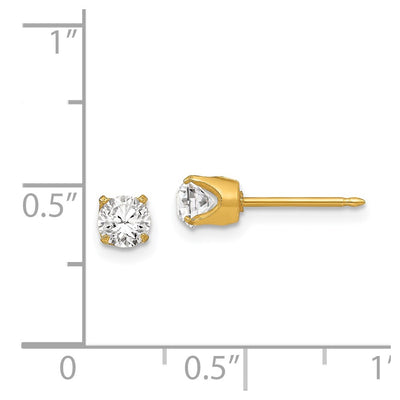 Inverness Stainless Steel 24K Gold-plated Austrian Crystal Earrings