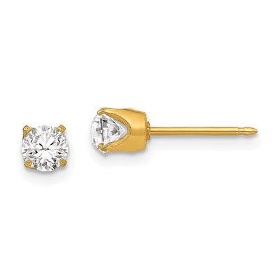 Inverness Stainless Steel 24K Gold-plated Austrian Crystal Earrings