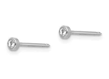 14k White Gold Earrings Style 334E - Classique Jewelry Inc.