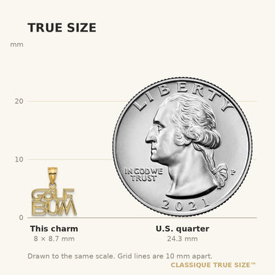 14K GOLF BUM Charm