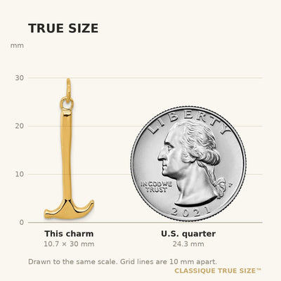 14K 3D Hammer Charm