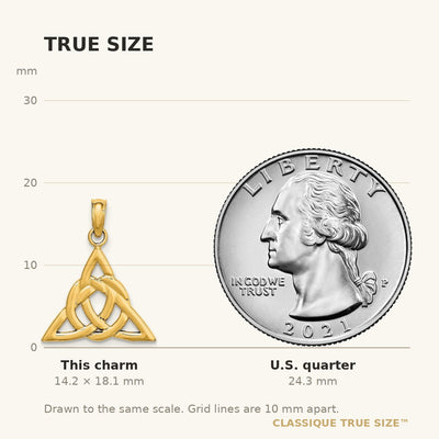 14K Small Celtic Trinity Knot Charm