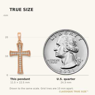 14K Rose Gold Diamond Pendant
