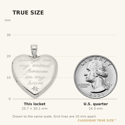 Sterling Silver Rhodium-plate Always On My Mind Ash Holder Heart Locket