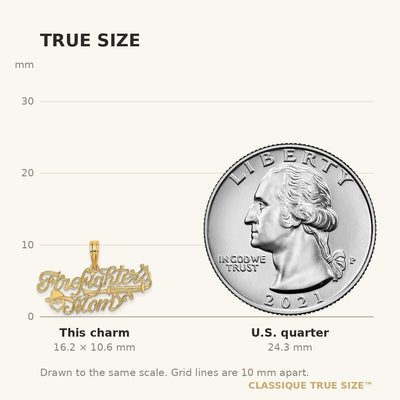 14K FIREFIGHTER'S MOM Charm