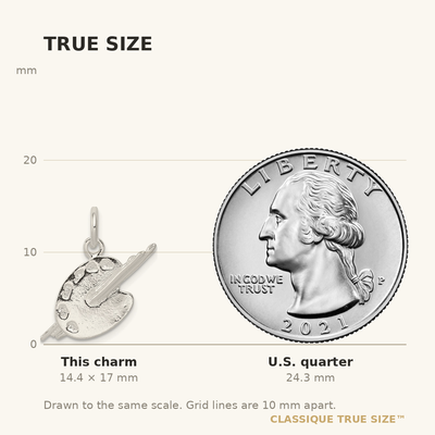 Sterling Silver Palette Charm