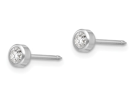 14k White Gold Earrings Style 454E - Classique Jewelry Inc.