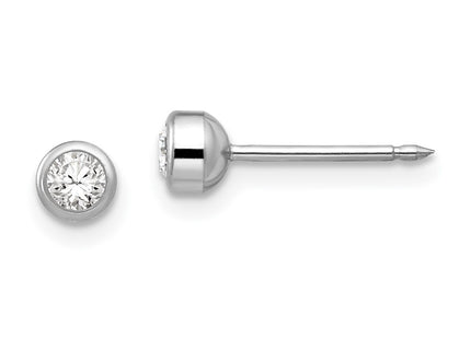 14k White Gold Earrings Style 454E - Classique Jewelry Inc.