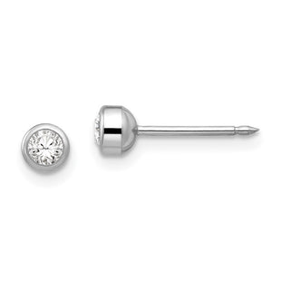 14k White Gold Earrings Style 454E - Classique Jewelry Inc.