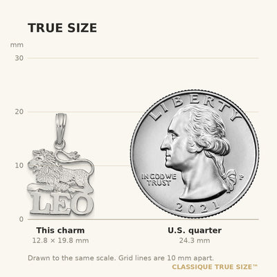 14K WG LEO Zodiac Charm