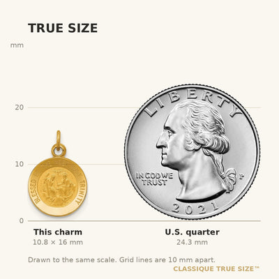 14K Holy Trinity Medal Charm