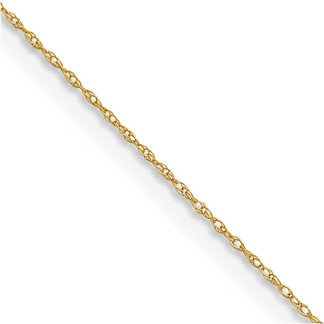 14k . Carded Cable Rope Chain, 18 x 0.4mm