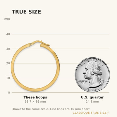 14K Greek Key Hoop Earrings