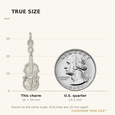 Sterling Silver Violin Charm