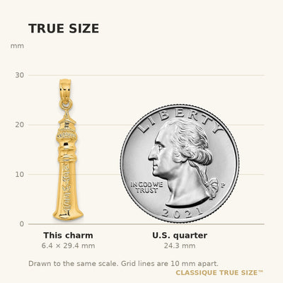 14K 2-D KEY WEST Lighthouse Charm