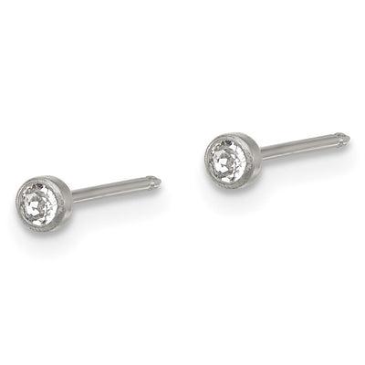Inverness Titanium Crystal Post Earrings