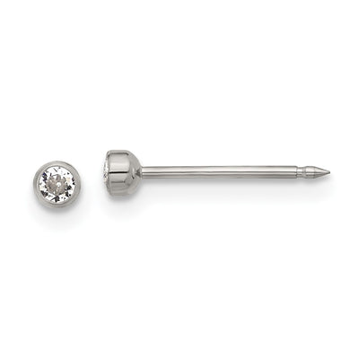 Inverness Titanium Crystal Post Earrings