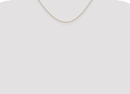 14K Carded . Box Link with Spring Ring Clasp Chain