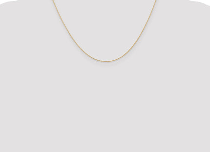 14K Rose Gold Carded . Cable Rope with Spring Ring Clasp Chain (Style 5RR-18)