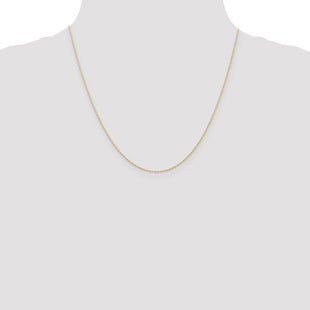 14K Rose Gold Carded . Cable Rope with Spring Ring Clasp Chain (Style 5RR-20)