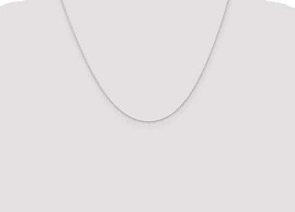 14K White Gold Carded . Cable Rope with Spring Ring Clasp Chain (Style 5RW-20)