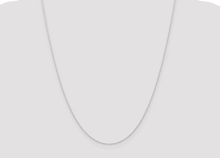 14K White Gold Carded . Cable Rope with Spring Ring Clasp Chain (Style 5RW-24)