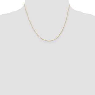 14K Carded . Cable Rope with Spring Ring Clasp Chain (Style 5RY-18)