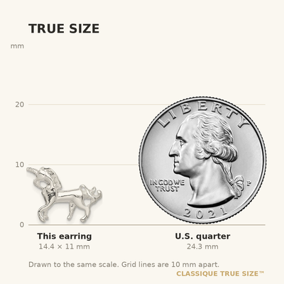 Sterling Silver Unicorn Mini Earrings