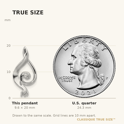 14K White Gold Pearl Pendant Mounting, 20 x 10mm