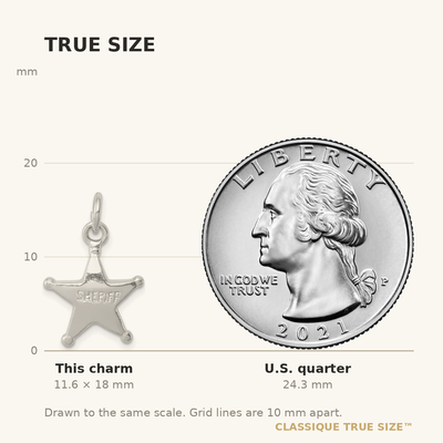 Sterling Silver Sheriff's Badge Charm