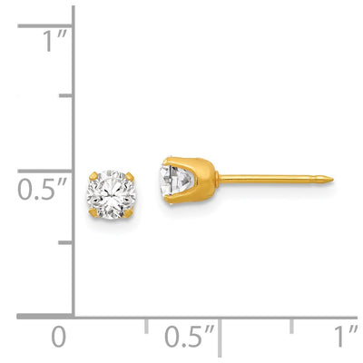 Inverness 14K CZ Post Earrings