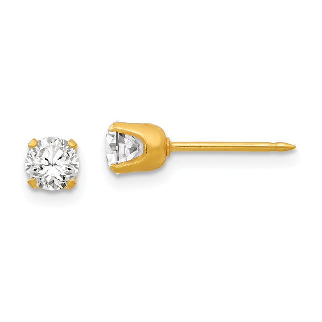 14k Yellow Gold Earrings Style 64E - Classique Jewelry Inc.