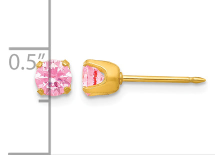 Inverness 14k Pink CZ Post Earrings