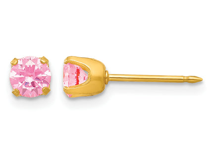 Inverness 14k Pink CZ Post Earrings