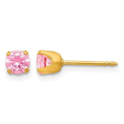 Inverness 14K Pink CZ Post Earrings