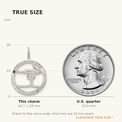 Sterling Silver Gymnastics Charm