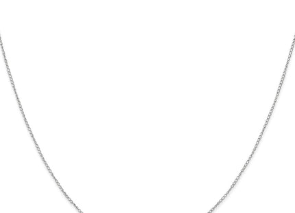 14K white gold curb link chain, alternate view