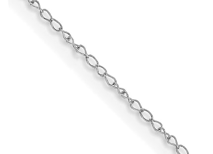 14K white gold curb link chain
