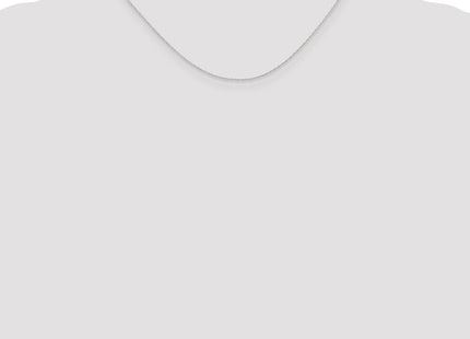 14K White Gold Carded . Cable Rope with Spring Ring Clasp Chain (Style 6RW-16)