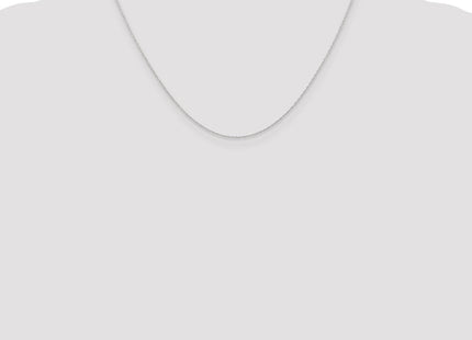 14K White Gold Carded . Cable Rope with Spring Ring Clasp Chain (Style 6RW-18)
