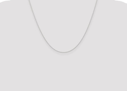 14K White Gold Carded . Cable Rope with Spring Ring Clasp Chain (Style 6RW-20)