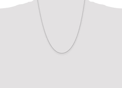 14K White Gold Carded . Cable Rope with Spring Ring Clasp Chain (Style 6RW-22)