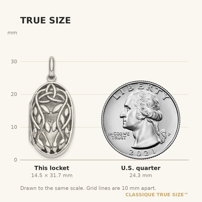 Sterling Silver Antiqued Filigree Locket Pendant